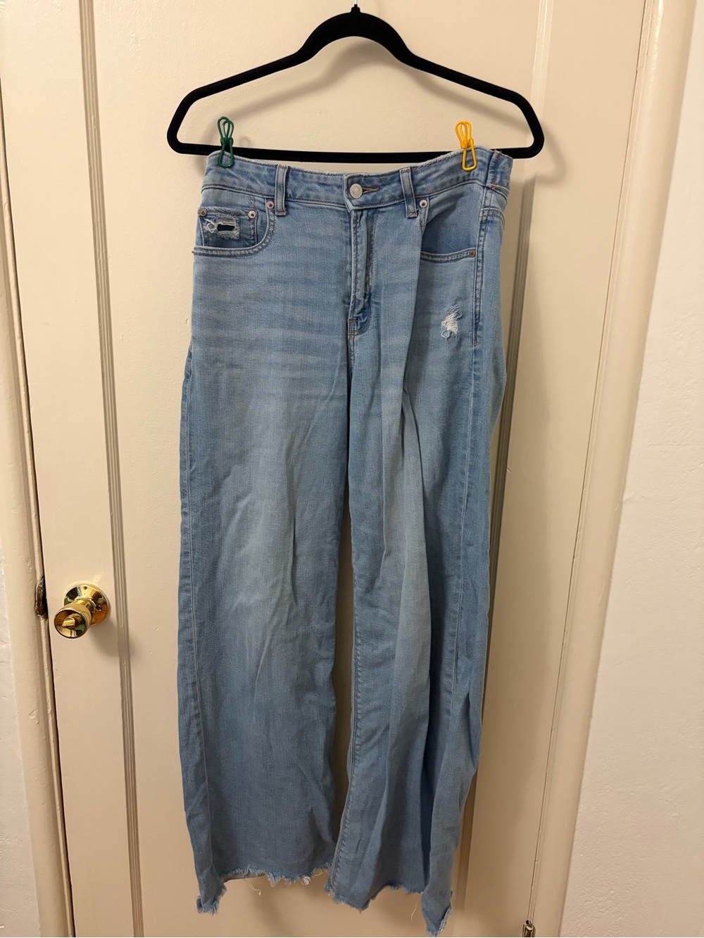 American Eagle Light Blue Women's Wide Leg Jeans size 4 short